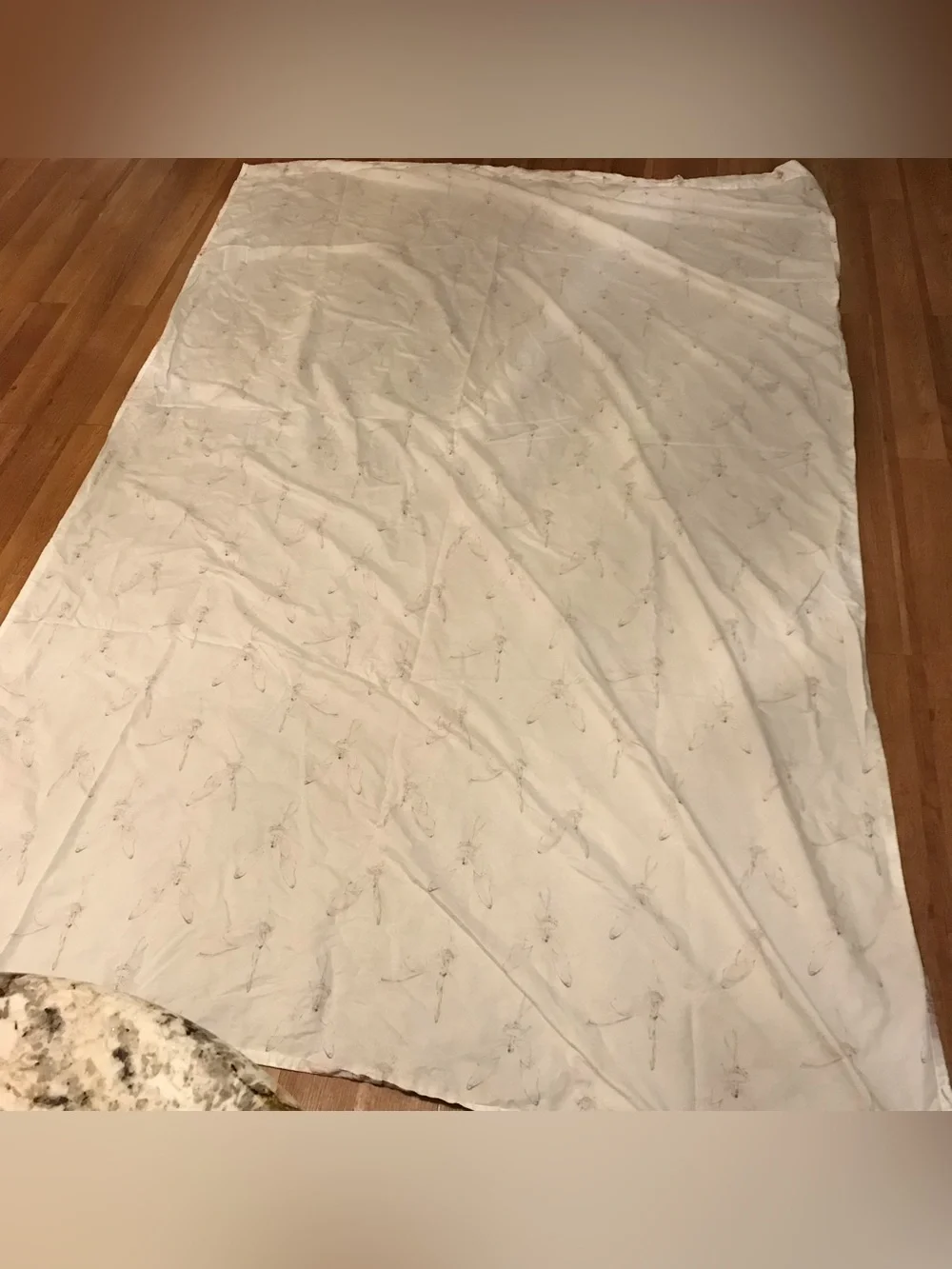Pottery barn Kids Monique Lhuillier Ethereal Fairy Sateen Flat Sheet Size Twin